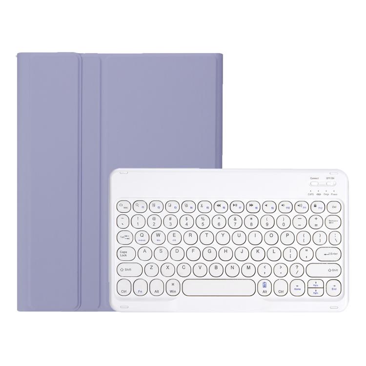 For Lenovo Tab 10.1 / ZhaoYang K10C 10.1 YAM29 Ultra-thin Detachable Round Keycap Bluetooth Keyboard Leather Tablet Case