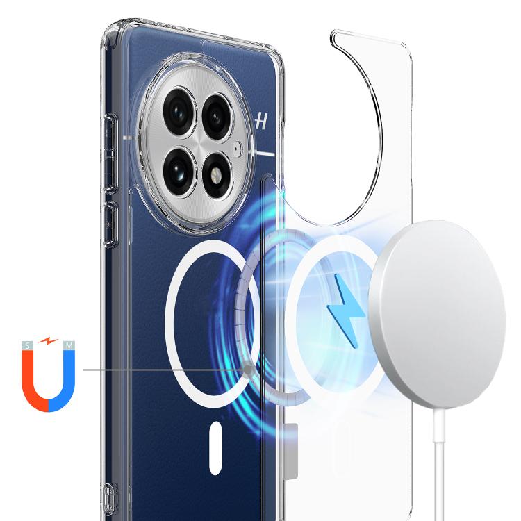 For OnePlus 13 MagSafe Clear Acrylic PC Hybrid TPU Phone Case - Transparent