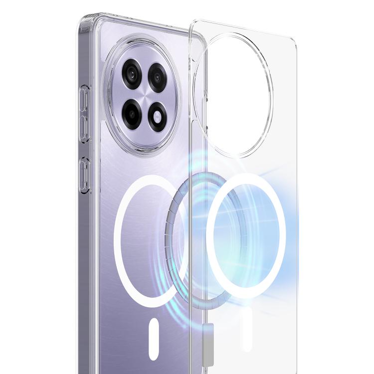 For OnePlus 13R / Ace 5 / Ace 5 Pro MagSafe Clear Acrylic PC Hybrid TPU Phone Case - Transparent