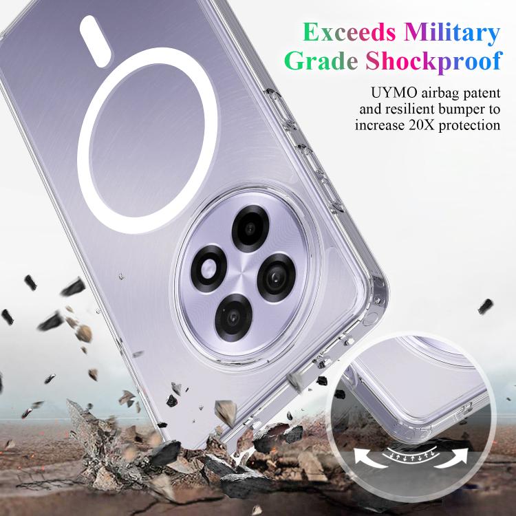 For OnePlus 13R / Ace 5 / Ace 5 Pro MagSafe Clear Acrylic PC Hybrid TPU Phone Case - Transparent