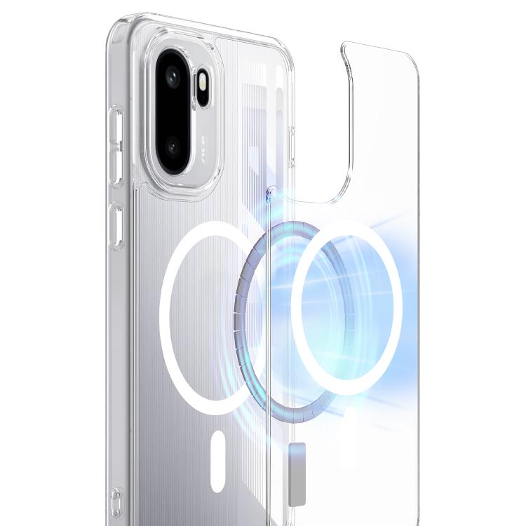 For OnePlus 15R / Ace 6 / Ace 6T 5G MagSafe Clear Acrylic PC Hybrid TPU Phone Case - Transparent