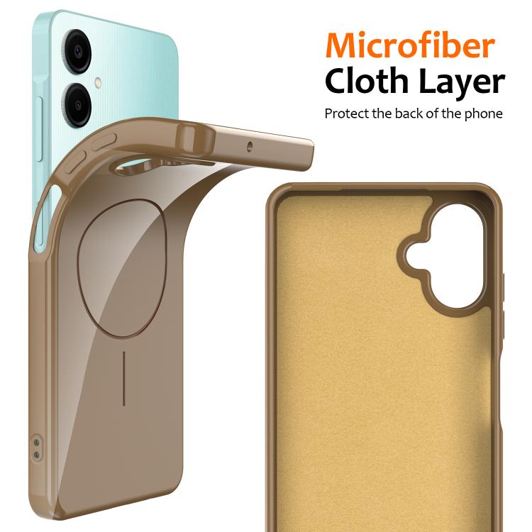 For Samsung Galaxy F06 5G / M06 5G Glossy TPU Shockproof MagSafe Phone Case with Lanyard