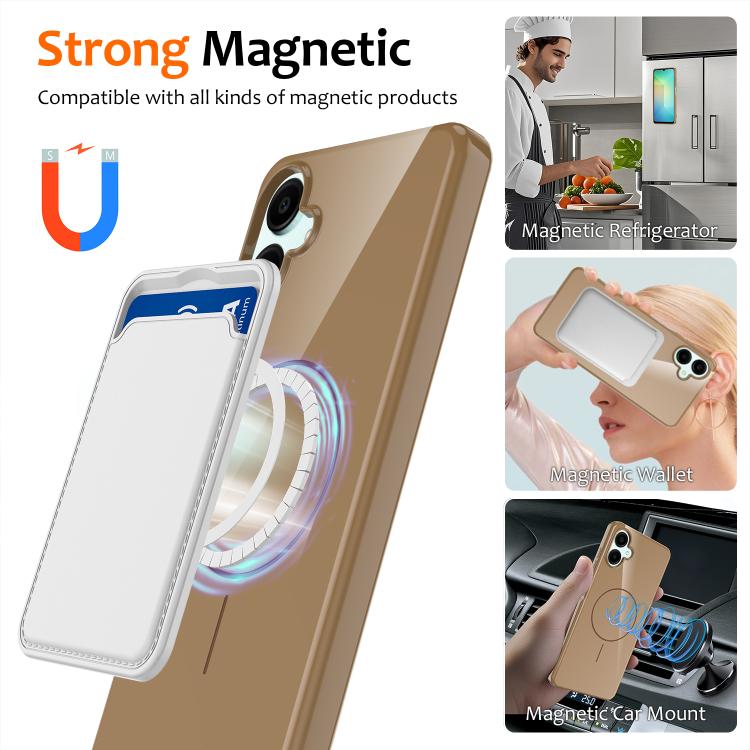For Samsung Galaxy F06 5G / M06 5G Glossy TPU Shockproof MagSafe Phone Case with Lanyard