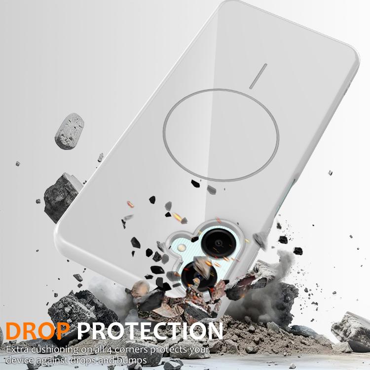 For Samsung Galaxy F06 5G / M06 5G Glossy TPU Shockproof MagSafe Phone Case with Lanyard