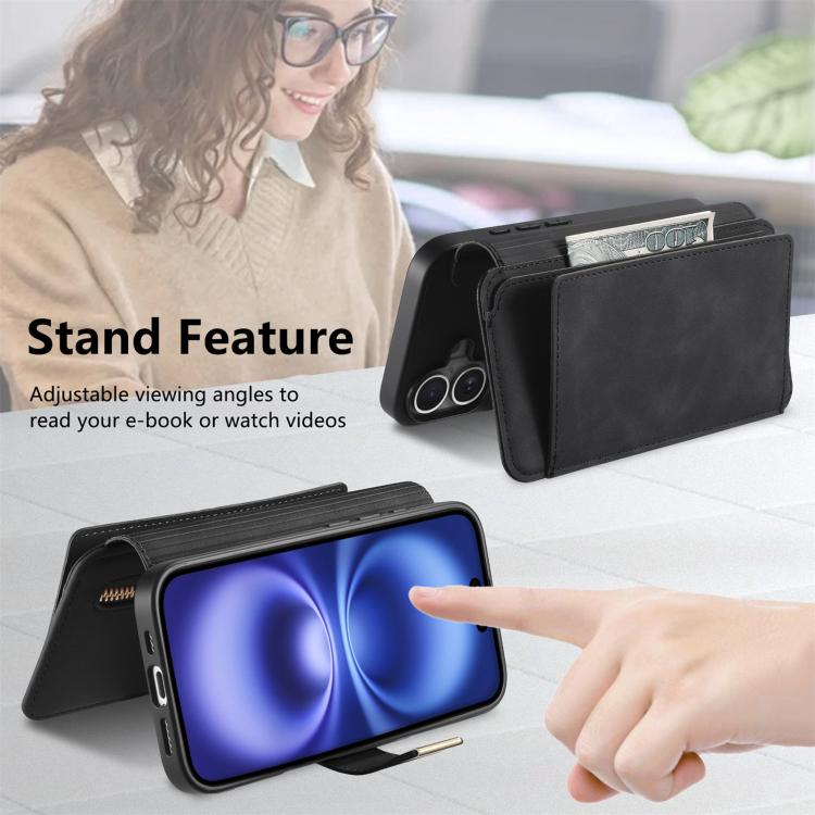 For iPhone 11 Pro Ring Zipper Wallet RFID Blocking MagSafe Leather Phone Case