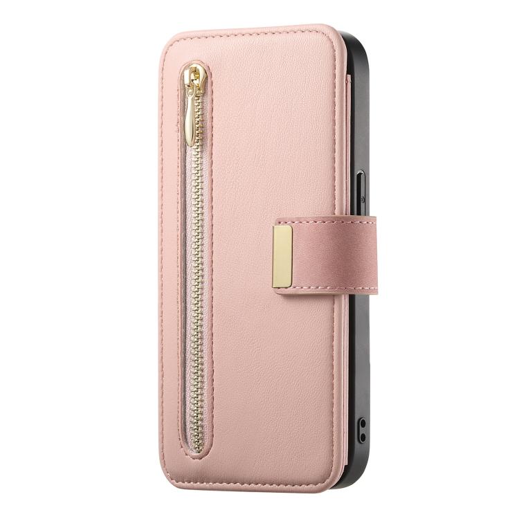 For iPhone X / XS Ring Zipper Wallet RFID Blocking MagSafe Leather Phone Case