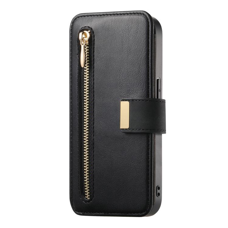 For iPhone XS Max Ring Zipper Wallet RFID Blocking MagSafe Leather Phone Case