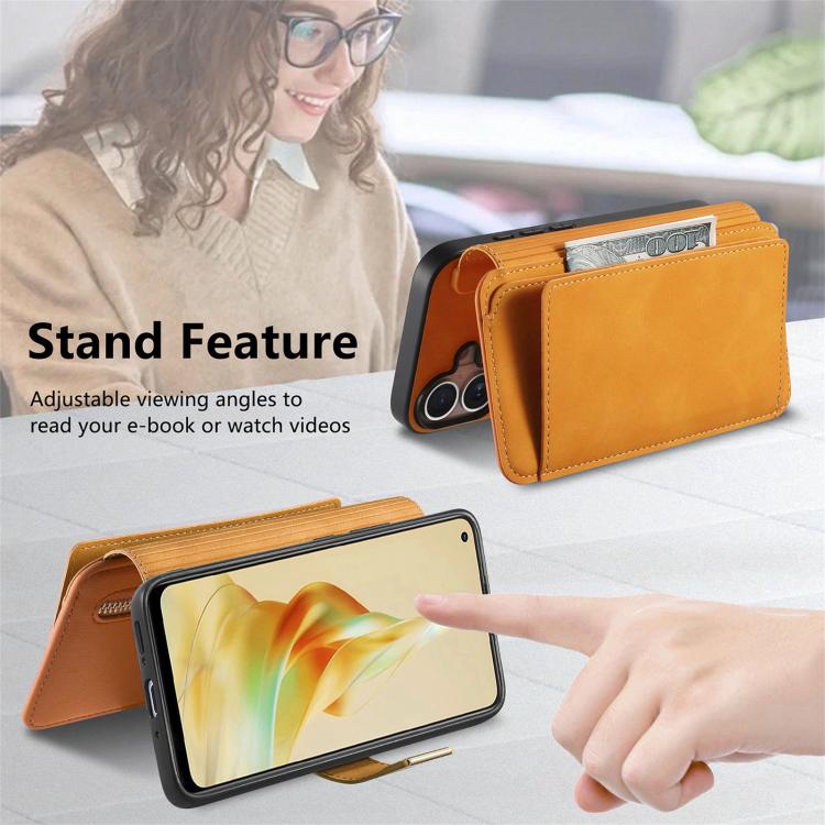 For OPPO Reno8 T 5G / A1 Pro Ring Zipper Wallet RFID Blocking MagSafe Leather Phone Case