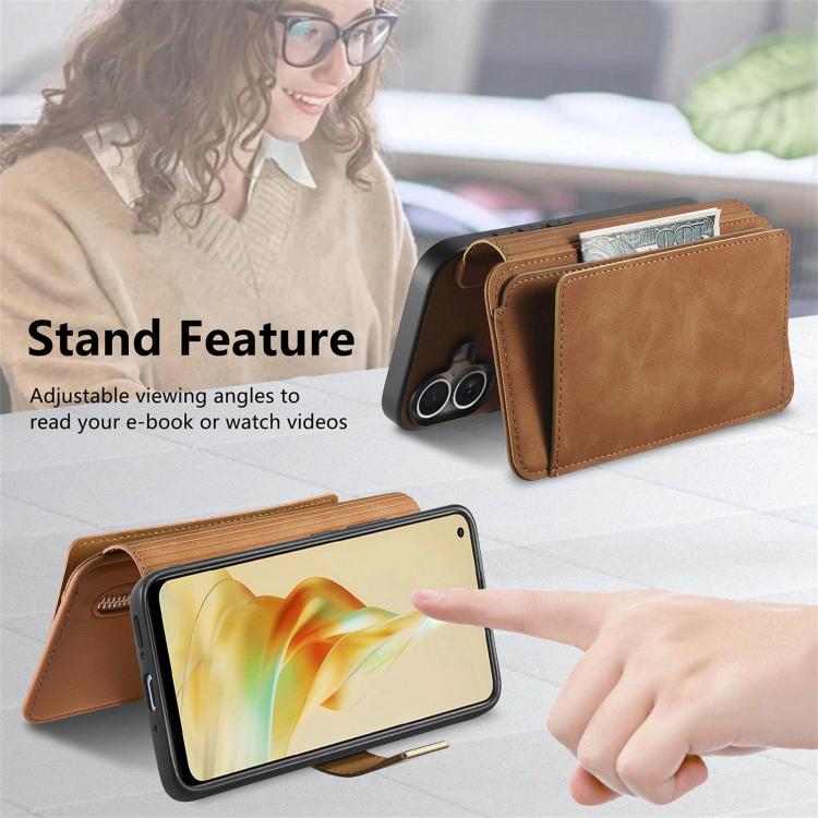For OPPO Reno8 T 5G / A1 Pro Ring Zipper Wallet RFID Blocking MagSafe Leather Phone Case