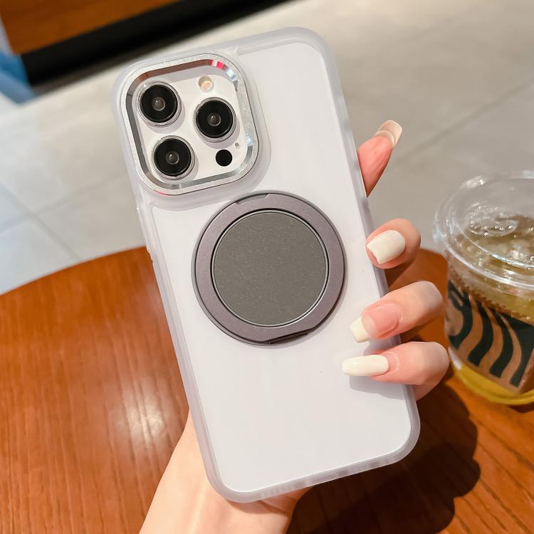 For iPhone 13 Pro Max Transparent MagSafe Magnetic Holder Phone Case