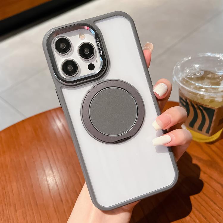 For iPhone 13 Pro Max Transparent MagSafe Magnetic Holder Phone Case