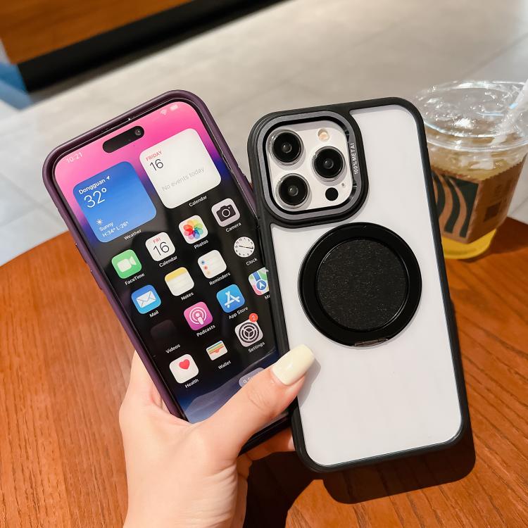 For iPhone 13 Pro Max Transparent MagSafe Magnetic Holder Phone Case