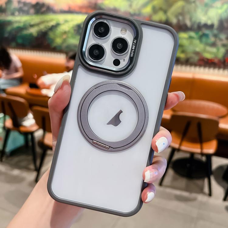 For iPhone 14 Pro Transparent MagSafe Ring Holder Phone Case