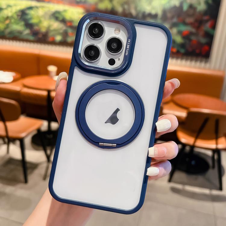 For iPhone 13 Pro Max Transparent MagSafe Ring Holder Phone Case