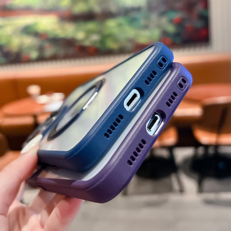 For iPhone 16 Plus Transparent MagSafe Ring Holder Phone Case
