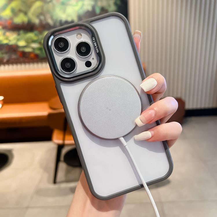 For iPhone 14 Plus Transparent MagSafe Ring Holder Phone Case