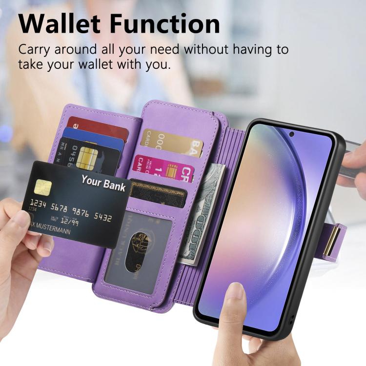 For vivo S18e 5G Ring Zipper Wallet RFID Blocking MagSafe Leather Phone Case