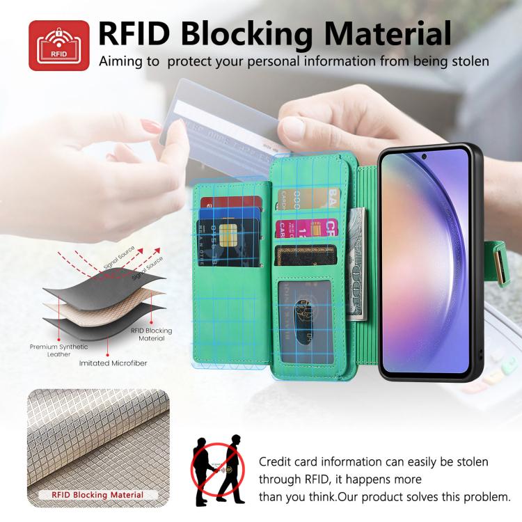 For vivo S18e 5G Ring Zipper Wallet RFID Blocking MagSafe Leather Phone Case