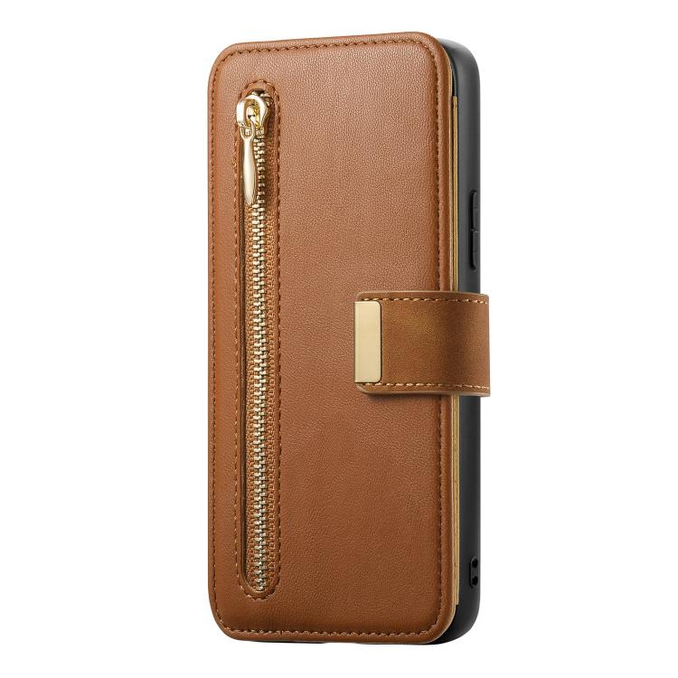 For vivo S18e 5G Ring Zipper Wallet RFID Blocking MagSafe Leather Phone Case