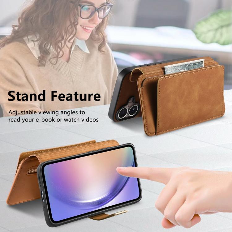 For Galaxy A54 5G Ring Zipper Wallet RFID Blocking MagSafe Leather Phone Case
