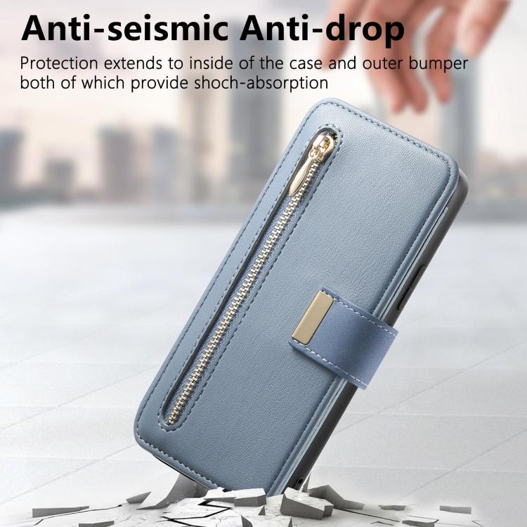For Sony Xperia 5 V Ring Zipper Wallet RFID Blocking MagSafe Leather Phone Case