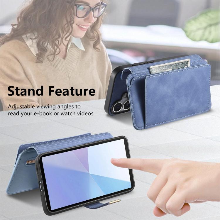 For Sony Xperia 10 VI Ring Zipper Wallet RFID Blocking MagSafe Leather Phone Case