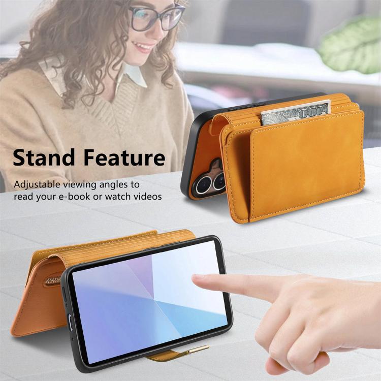 For Sony Xperia 10 VI Ring Zipper Wallet RFID Blocking MagSafe Leather Phone Case
