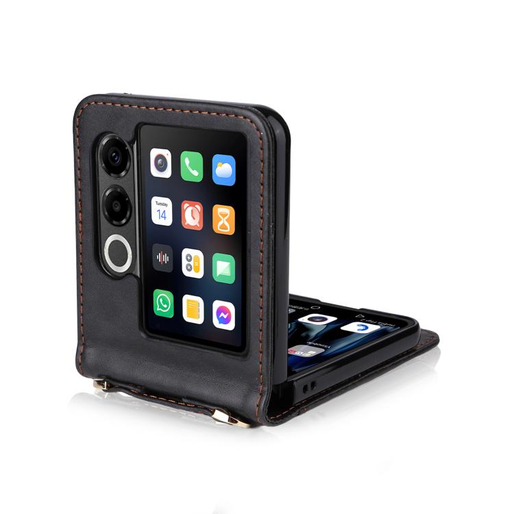 For ZTE nubia Flip2 Crossbody Card Bag PU Folding Phone Case