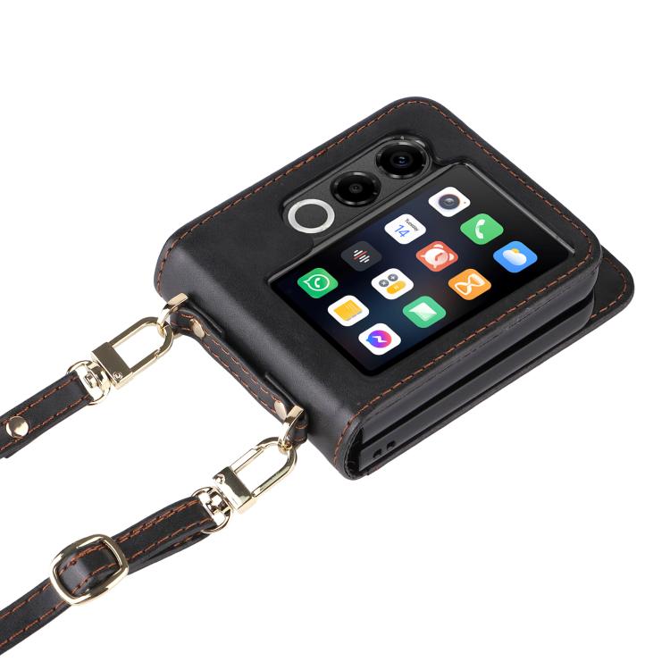 For ZTE nubia Flip2 Crossbody Card Bag PU Folding Phone Case