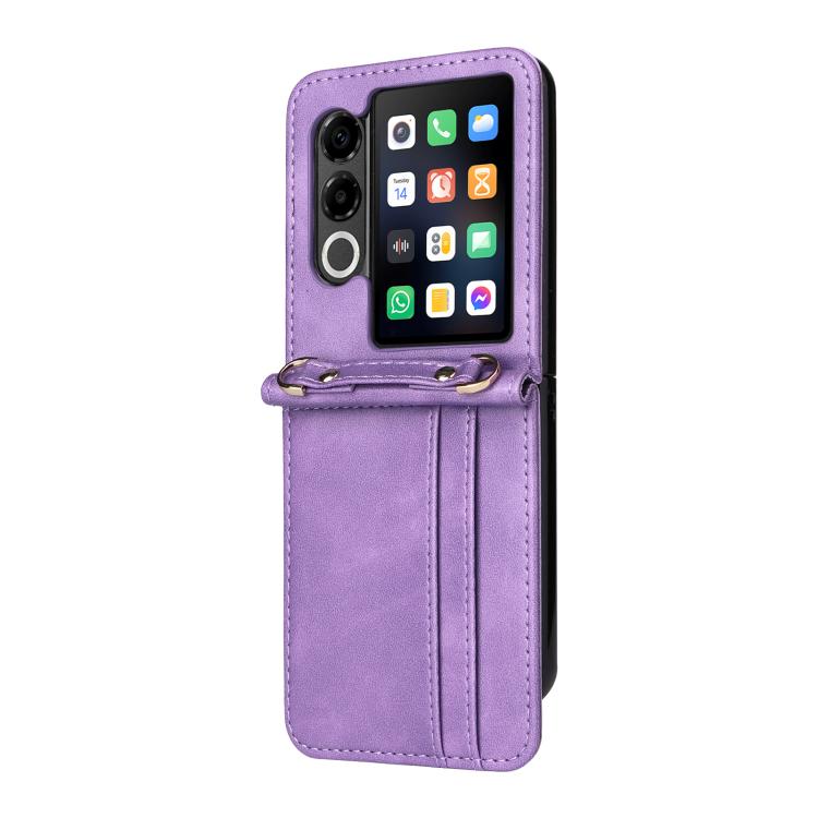 For ZTE nubia Flip2 Crossbody Card Bag PU Folding Phone Case