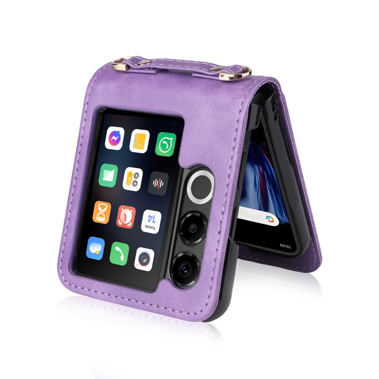 For ZTE nubia Flip2 Crossbody Card Bag PU Folding Phone Case