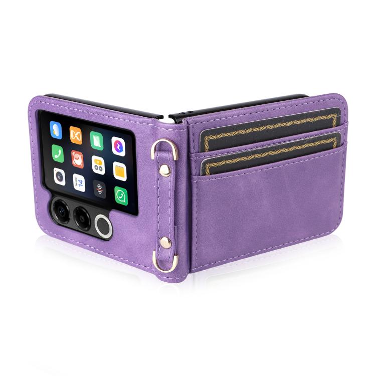 For ZTE nubia Flip2 Crossbody Card Bag PU Folding Phone Case
