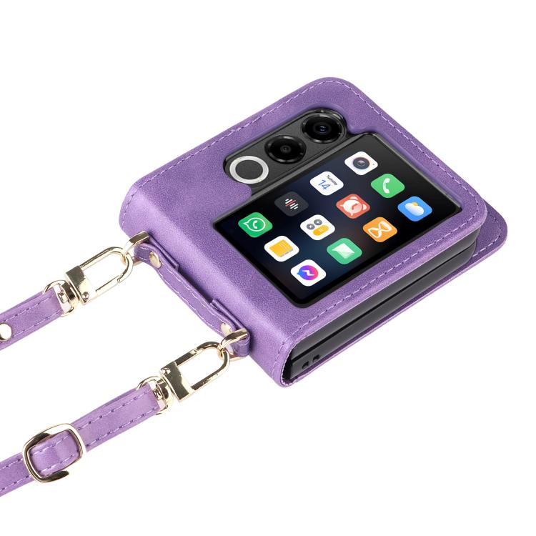 For ZTE nubia Flip2 Crossbody Card Bag PU Folding Phone Case