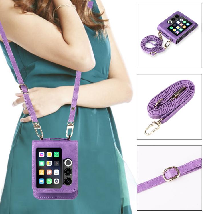 For ZTE nubia Flip2 Crossbody Card Bag PU Folding Phone Case