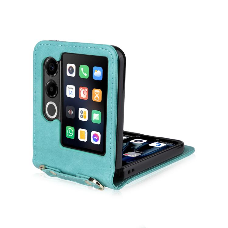 For ZTE nubia Flip2 Crossbody Card Bag PU Folding Phone Case