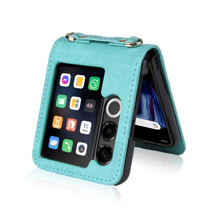 For ZTE nubia Flip2 Crossbody Card Bag PU Folding Phone Case