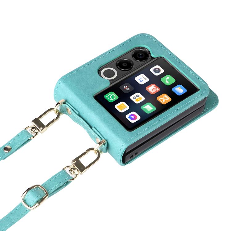 For ZTE nubia Flip2 Crossbody Card Bag PU Folding Phone Case