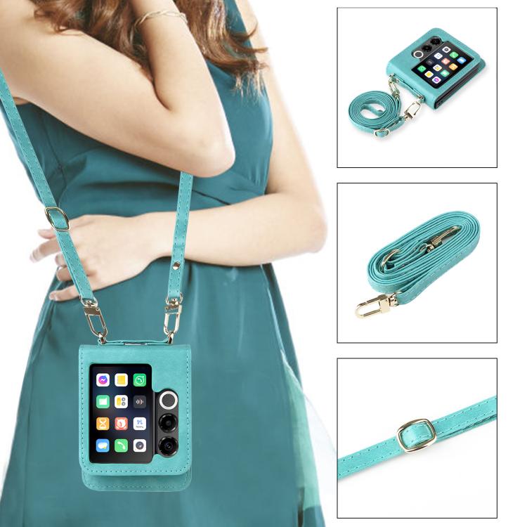 For ZTE nubia Flip2 Crossbody Card Bag PU Folding Phone Case