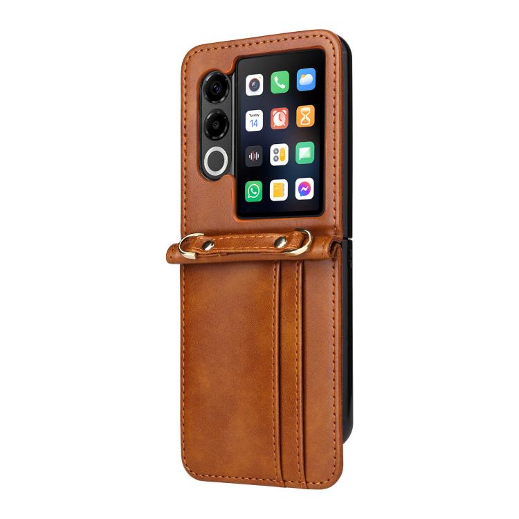 For ZTE nubia Flip2 Crossbody Card Bag PU Folding Phone Case
