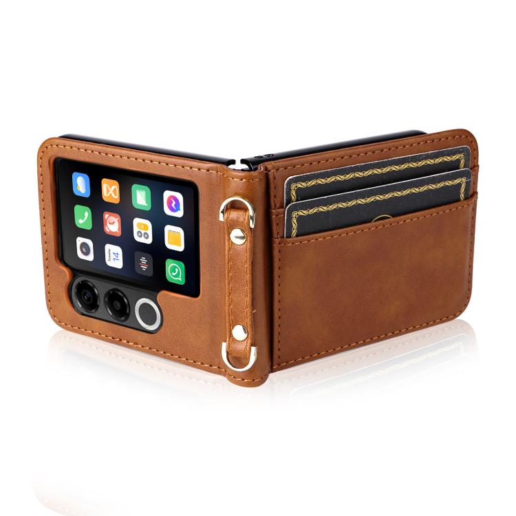 For ZTE nubia Flip2 Crossbody Card Bag PU Folding Phone Case