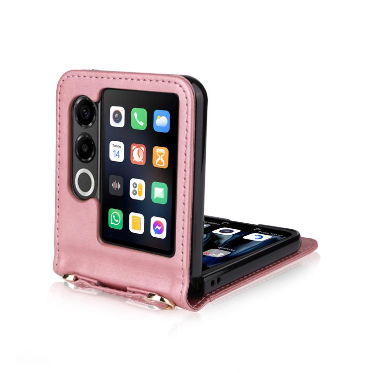 For ZTE nubia Flip2 Crossbody Card Bag PU Folding Phone Case