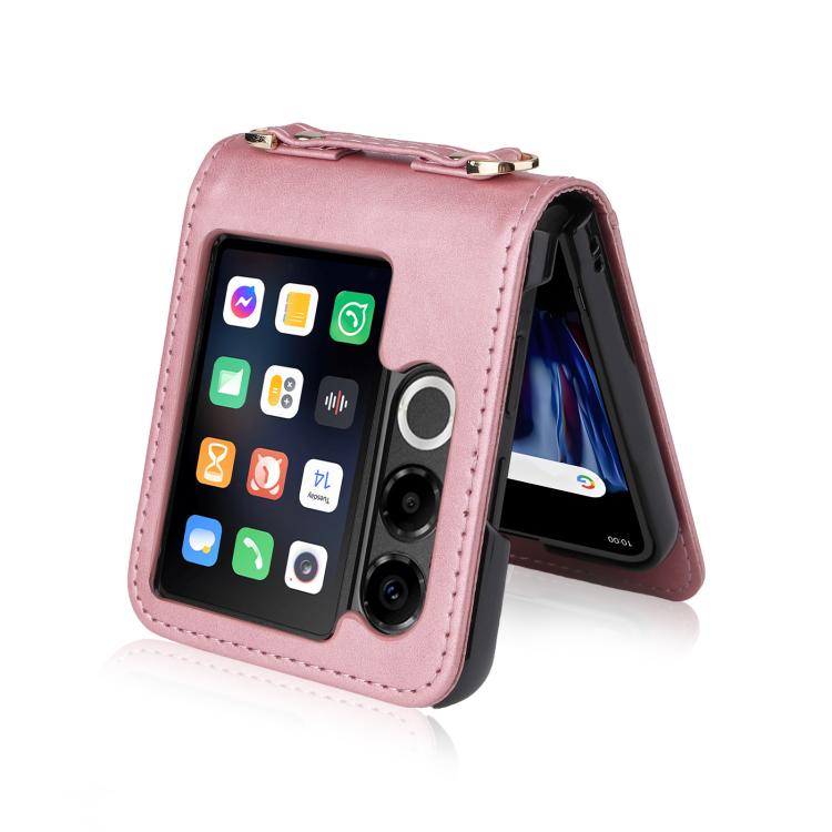 For ZTE nubia Flip2 Crossbody Card Bag PU Folding Phone Case