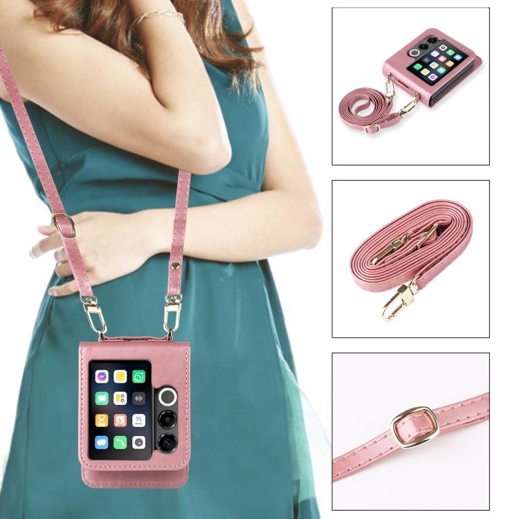 For ZTE nubia Flip2 Crossbody Card Bag PU Folding Phone Case