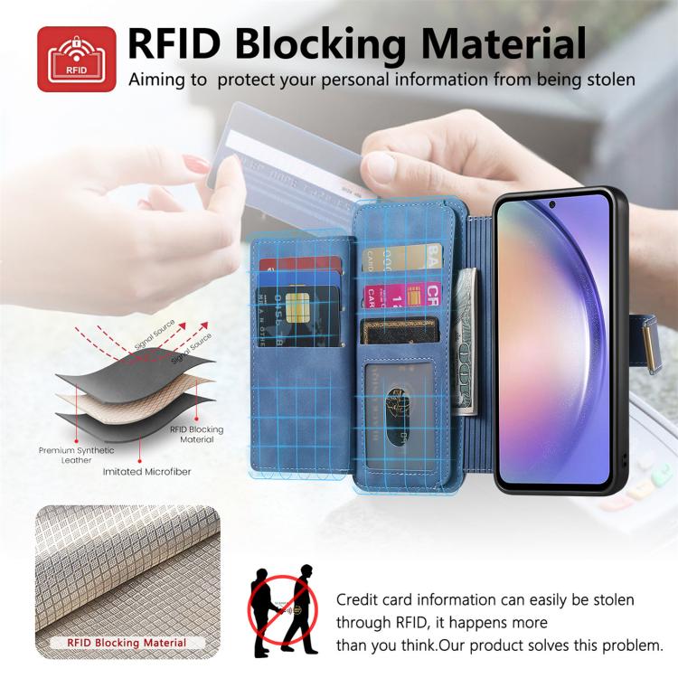 For Redmi Note 12 Turbo Ring Zipper Wallet RFID Blocking MagSafe Leather Phone Case