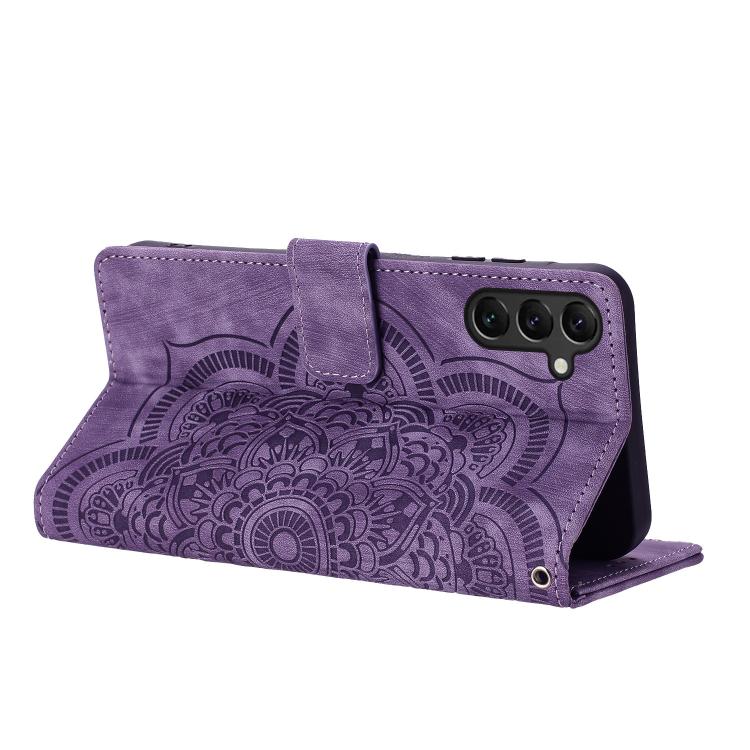 For Samsung Galaxy A16 Mandala Embossed Retro Frosted Leather Phone Case