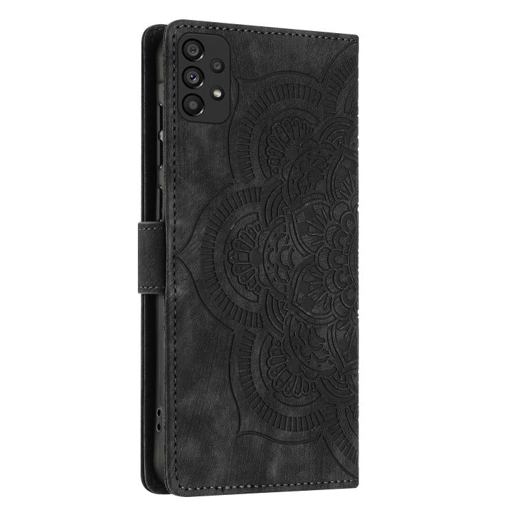 For Samsung Galaxy A23 5G Mandala Embossed Retro Frosted Leather Phone Case