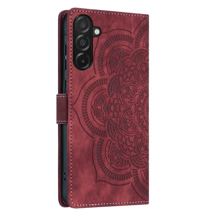 For Samsung Galaxy A26 5G Mandala Embossed Retro Frosted Leather Phone Case