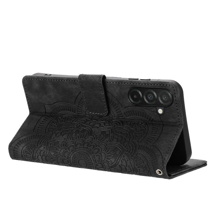 For Samsung Galaxy A36 5G Mandala Embossed Retro Frosted Leather Phone Case