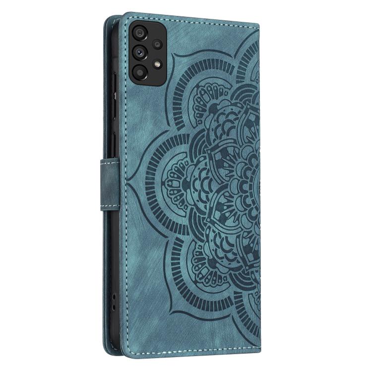 For Samsung Galaxy A33 5G Mandala Embossed Retro Frosted Leather Phone Case