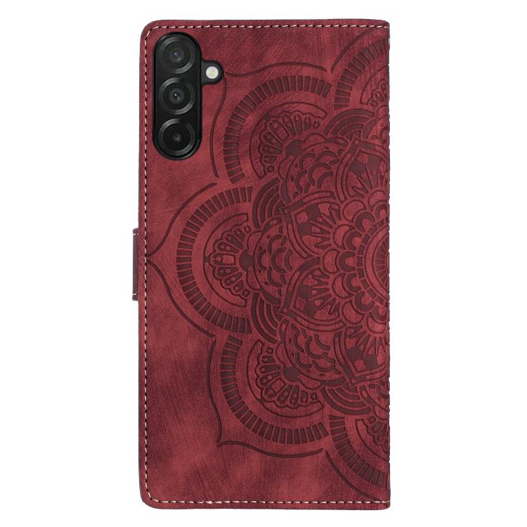 For Samsung Galaxy A17 5G / A26 5G Mandala Embossed Retro Frosted Leather Phone Case